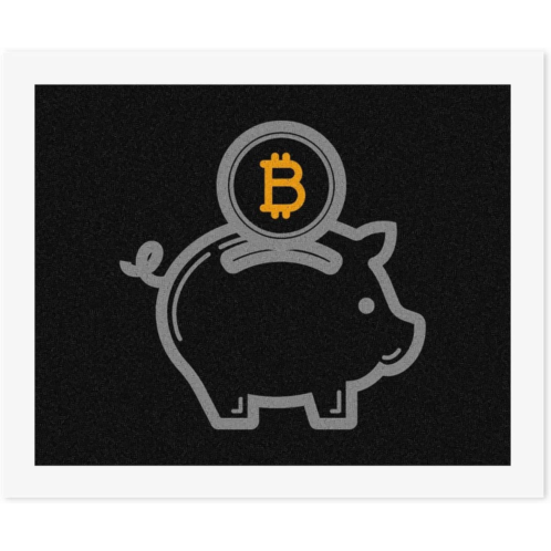 XKAWPC Bitcoin Piggy Bank Paint by Numbers for Adults DIY Painting Kits Unframed Arts Crafts Gift