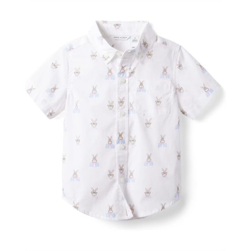 Janie and Jack Bunny Button-Up Shirt (Toddler/Little Kids/Big Kids)