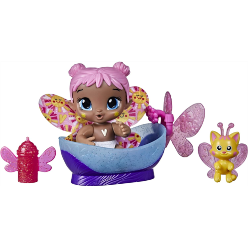 Baby Alive Glo Pixies Minis Doll, Bubble Sunny, Glow-in-The-Dark Doll for Kids Ages 3 and Up, 3.75-Inch Pixie Toy with Surprise Friend