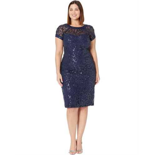 Maggy London Jewel Neck Dress with Raglan Sleeves