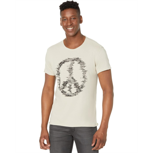 John Varvatos Short Sleeve Raw Edge Tee - Distorted Peace KG5935Y3