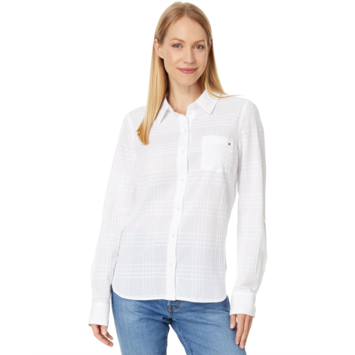Tommy Hilfiger Plaid Dobby Roll Tab