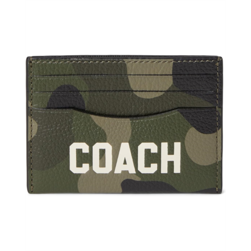 Card Case With Camo Print And Coach Graphic