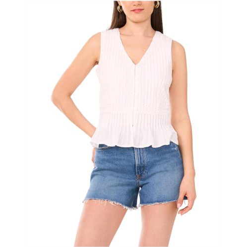 Womens Vince Camuto V-Neck Tank Peplum With Pleats