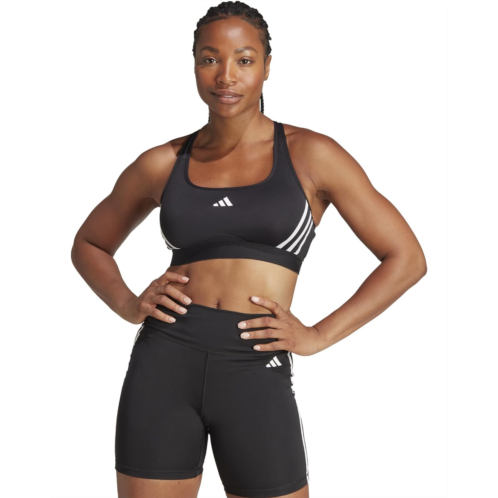 adidas Powerreact Training Medium Support 3-Stripes Bra