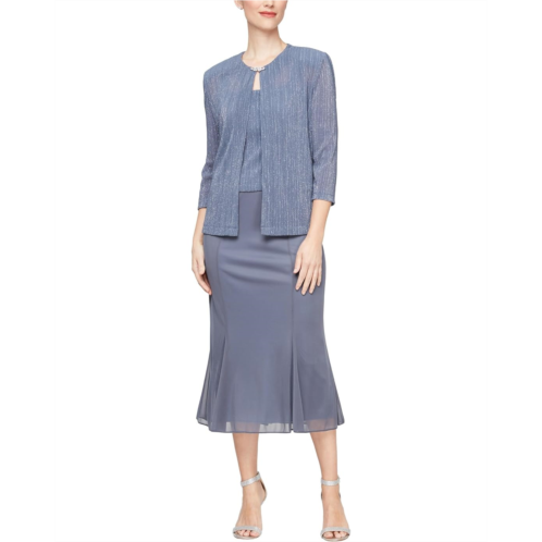 Alex Evenings Tea Length Jacket Dress