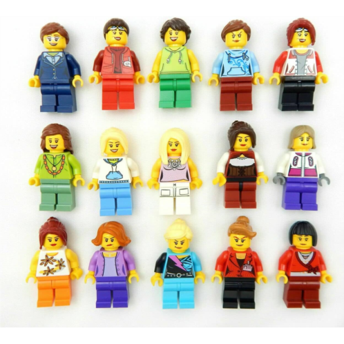 Booster Bricks 5 New Lego Random Female Minifigures - Women, Girls Minifigs