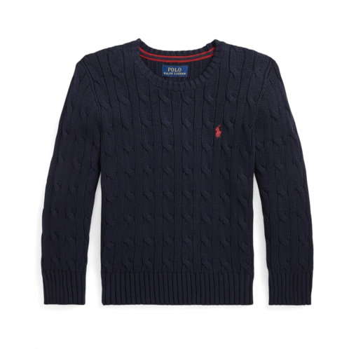 Polo Ralph Lauren Kids Cable-Knit Cotton Sweater (Toddler/Little Kid)