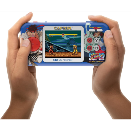 My Arcade Street Fighter II Pocket Player Pro: Portable Game System with 2 Games, 2.75 Color Screen