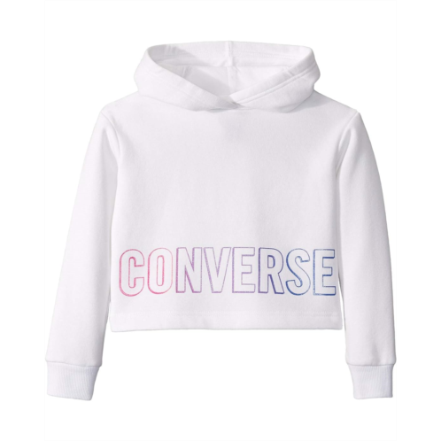 Converse Kids Fleece Glitter Wordmark Logo Pullover Hoodie (Little Kids)