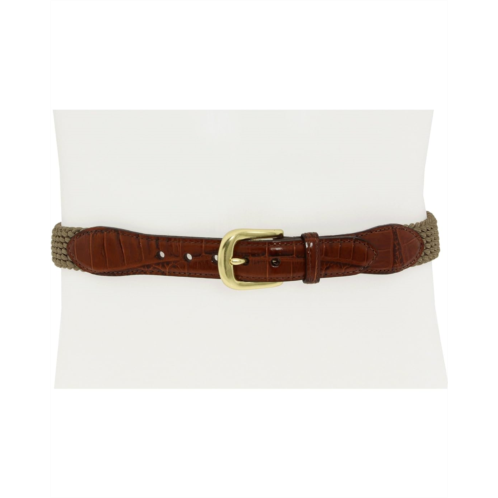 Brighton Elastic Cord Croco Tab Taper Belt