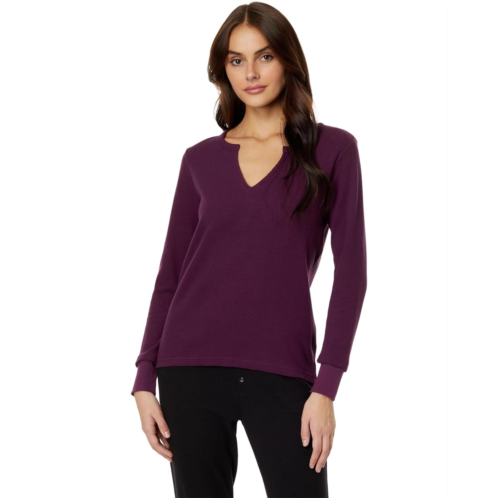 Womens PACT Thermal Waffle Henley
