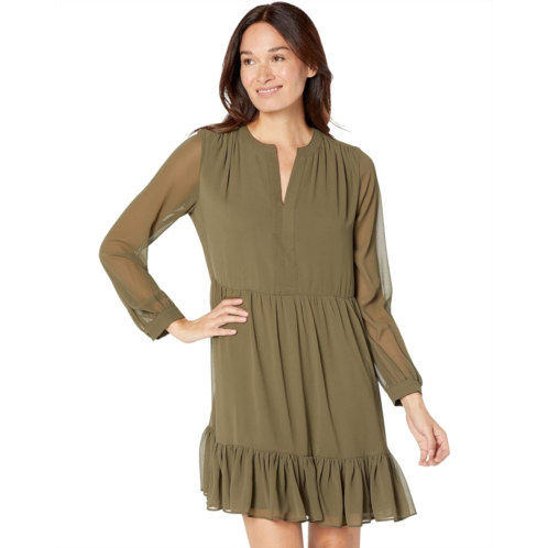 Vince Camuto Long Sleeves with V-Neck Dress