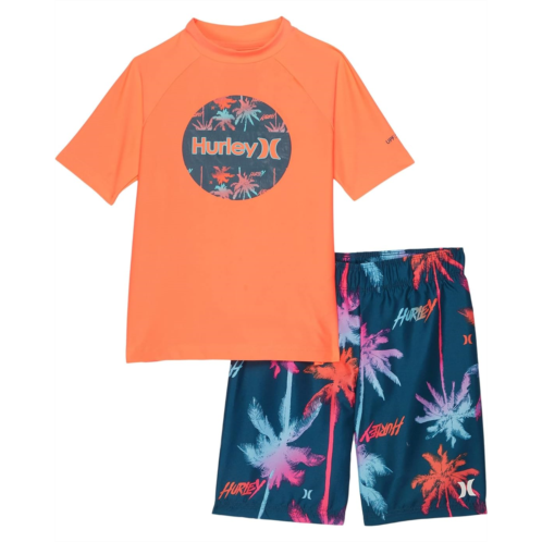 Hurley Kids UPF 50+ T-Shirt & Swim Trunks Two-Piece Set (Little Kids)