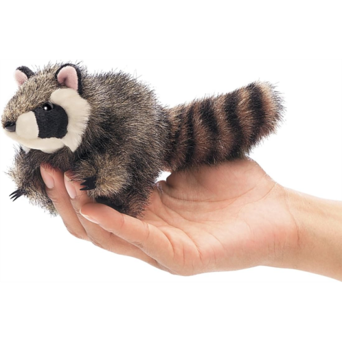 Folkmanis Mini Raccoon Finger Puppet, Gray, 1 EA