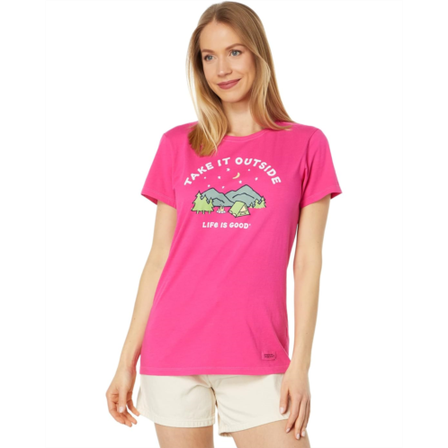 Life is Good Take It Outside Camping Short Sleeve Crusher-Lite Tee