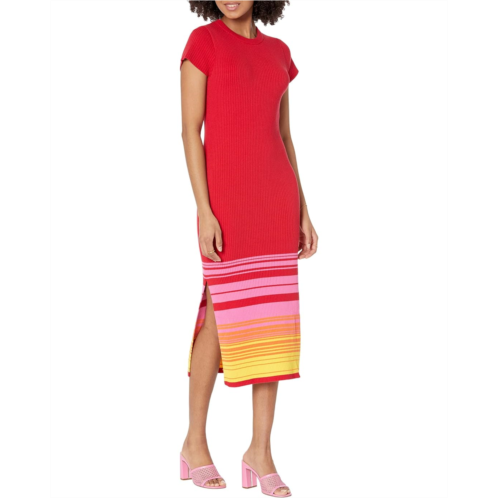 Womens MONROW Sunset Cap Sleeve Midi Dress