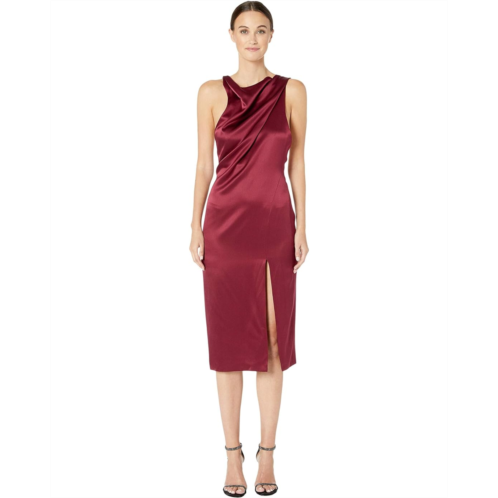 Cushnie High Neck Sleeveless Dress with Front Slit