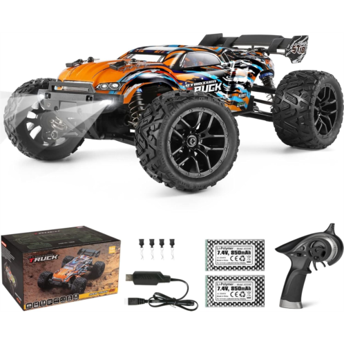 HAIBOXING RC Cars, 1:18 Remote Control Car For Adults, 4wd High-Speed Hobby RC Truck 36km/h Fast RC Drift Car Waterproof Off-Road Electric RC Buggy With 2 Batteries, RC Vehicle toy