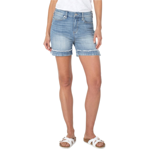 Liverpool Los Angeles Vickie Fray Hem Shorts in Laurens