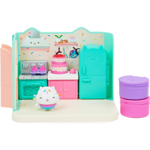 DREAMWORKS GABBY  S DOLLHOUSE Gabbys Dollhouse, Bakey with Cakey Kitchen with Figure and 3 Accessories, 3 Furniture and 2 Deliveries, Kids Toys for Ages 3 and up