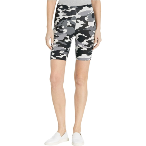 HUE Wavy Camo Cotton High-Waist Bike Shorts