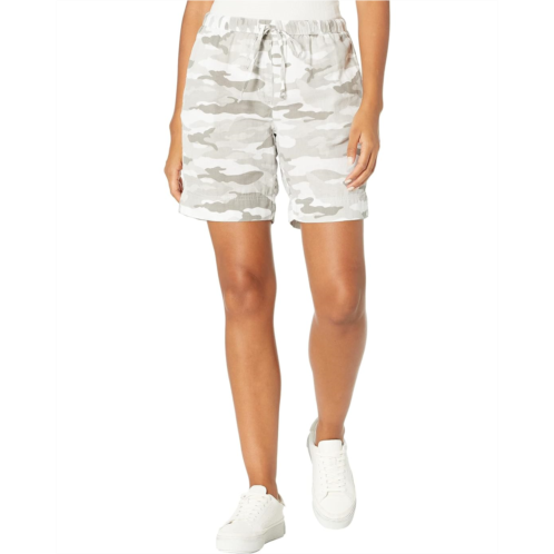 Dylan by True Grit Sun-Washed Cotton Camo Bermuda Tie Shorts