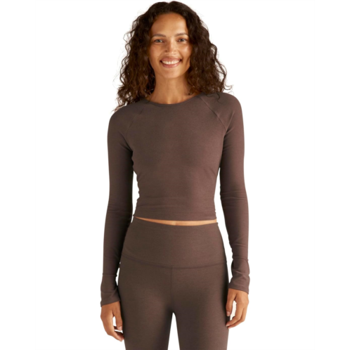 Womens Beyond Yoga Spacedye Enlighten Cropped Pullover