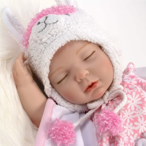 Paradise Galleries Realistic Reborn Baby Doll, Original Collection, 18 Doll with Accessories Includes Magnetic Pacifier, Special Birthday Gift, Ages 3+ - Lullaby Llama