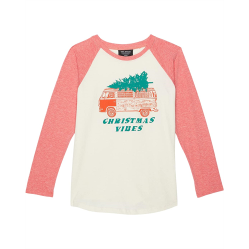 Tiny Whales Christmas Vibes Raglan (Toddler/Little Kids/Big Kids)