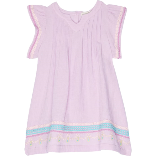 PEEK Embroidered Sleeve & Hem Dress (Toddler/Little Kids/Big Kids)