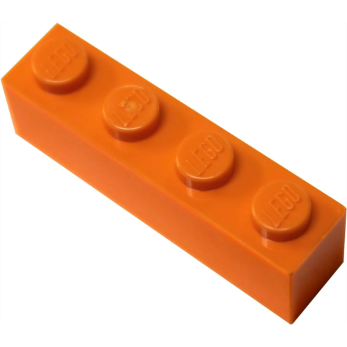 LEGO Parts and Pieces: Orange (Bright Orange) 1x4 Brick x100