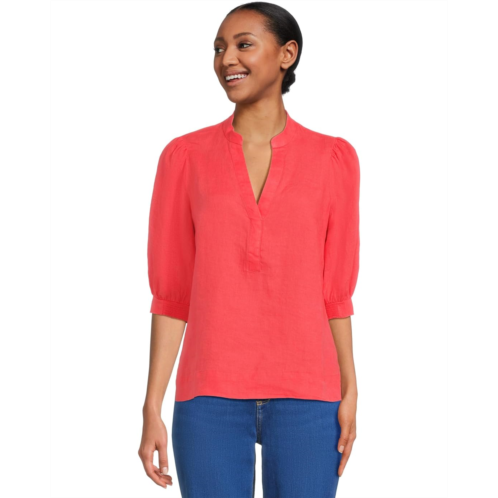 Womens Lilly Pulitzer Mialeigh Elbow Sleeve Linen Top