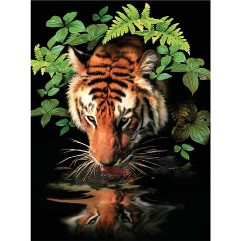 Royal & Langnickel 11 x 15 inch Thirsty Tiger Pre-Printed Paint by Number Painting Set,Blue