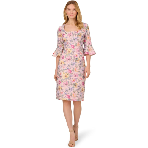 Womens Adrianna Papell Floral Printed Short Dress