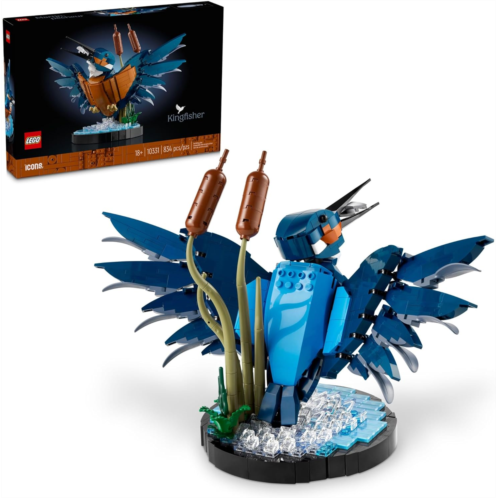 LEGO Icons Kingfisher Bird Model, Creative Set for Adults to Build and Display, Relaxing Project for Bird Enthusiasts, Ideal for Home and Office Decor, Great Gift for Mothers Day,