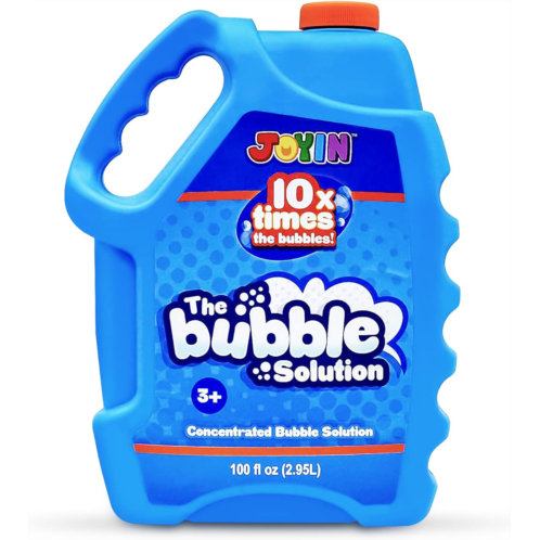 JOYIN 100 Oz Concentrated Bubble Solution (up to 8 Gallon) for Large Party in Summer Celebrations, Party Favor, Bubble Summer Toy, Classroom Prizes, Easter (Blue)