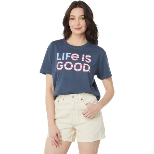 Life is Good Short Sleeve Boxy Crusher Tee