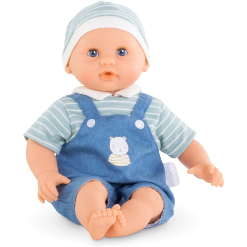 Corolle Bebe Calin Mael Boy Baby Doll - 12 Soft Body Doll with Blue Outfit, Sleeping Eyes That Open and Close, Vanilla Scented, Mon Premier Poupon Collection for Ages 18 Months and