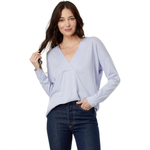 Womens Lilla P Tapered Trim V-Neck