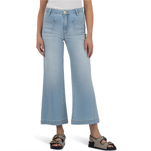 Womens KUT from the Kloth Meg High-Rise Wide Leg with Patch Pockets Regular Hem