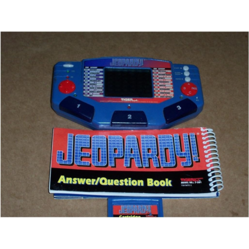 Tiger Jeopardy Handheld Electronic Arcade Game with Book and Cartridge