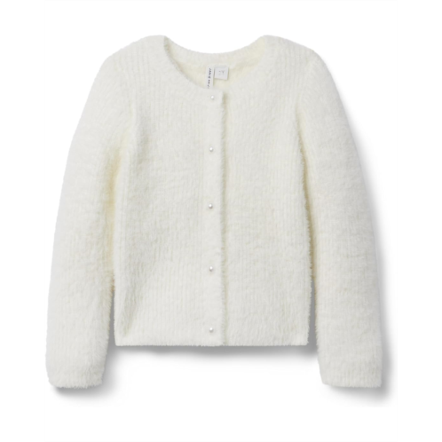 Janie and Jack Ivory Button Down Cardigan (Toddler/Little Kid/Big Kid)