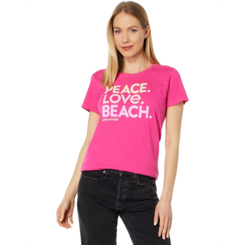 Life is Good Peace Love Beach Short Sleeve Crusher-Lite Tee