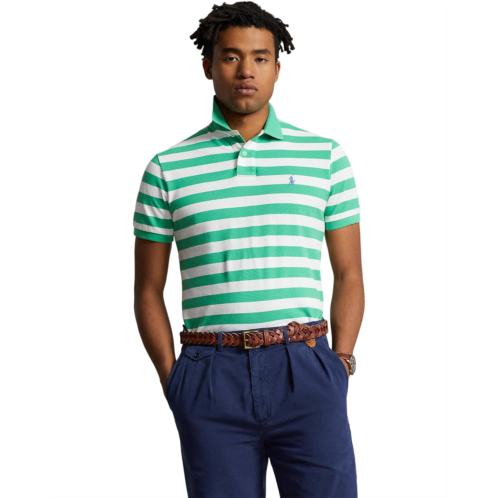 Mens Polo Ralph Lauren Classic Fit Striped Mesh Polo Shirt