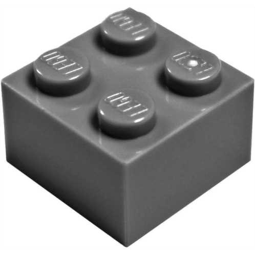 LEGO Parts and Pieces: Dark Gray (Dark Stone Grey) 2x2 Brick x50
