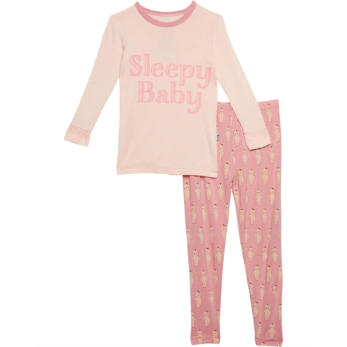 Kickee Pants Kids Long Sleeve Graphic Pajama Set (Toddler/Little Kids/Big Kids)