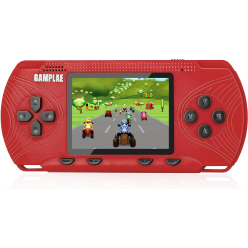 GAMPLAE Retro Handheld Games for Kids, Handheld Game Console Support TV Output, 3.0 Large Screen Built-in 258 HD Classic Educational Games Retro Video Game Console Birthday for Boy