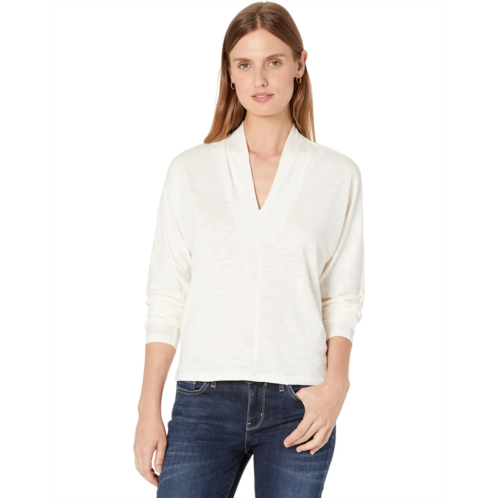 Womens Lilla P Flame Modal Split Collar Dolman Top