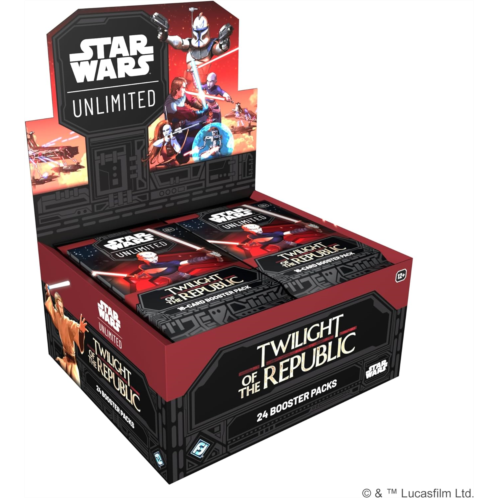 Fantasy Flight Games Star Wars: Unlimited TCG Twilight of The Republic Booster Display (Set of 24 Booster Packs) - Trading Card Game for Kids & Adults, Ages 12+, 2+ Players, 20 Min Playtime, Made by F